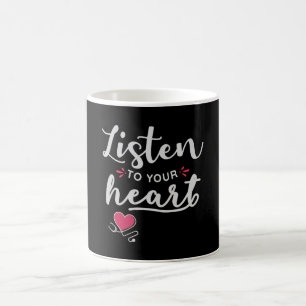 Lyssna på ditt hjärtstoscope kaffemugg