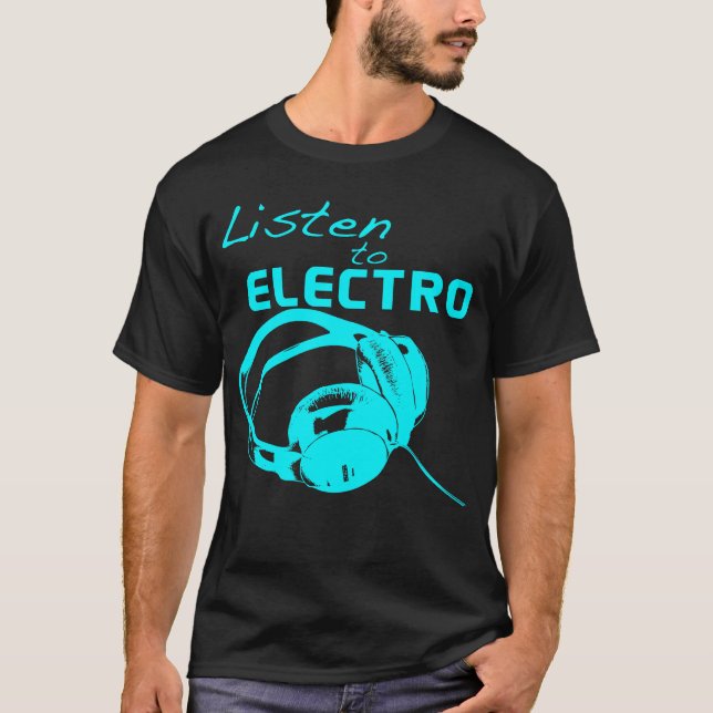 Lyssna på Electro T-shirt (Framsida)