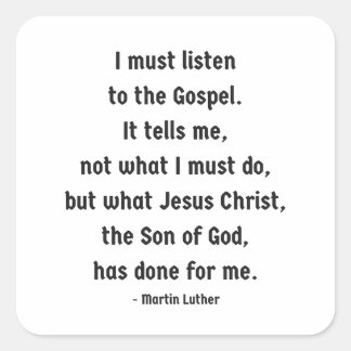 Lyssna på Gospelet Fyrkantig fästpunkt Fyrkantigt Klistermärke