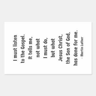 Lyssna på Gospelets rektangulära fästpunkt Rektangulärt Klistermärke