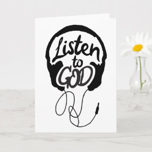 Lyssna på Gud Art Christian Art Motivational Art Kort