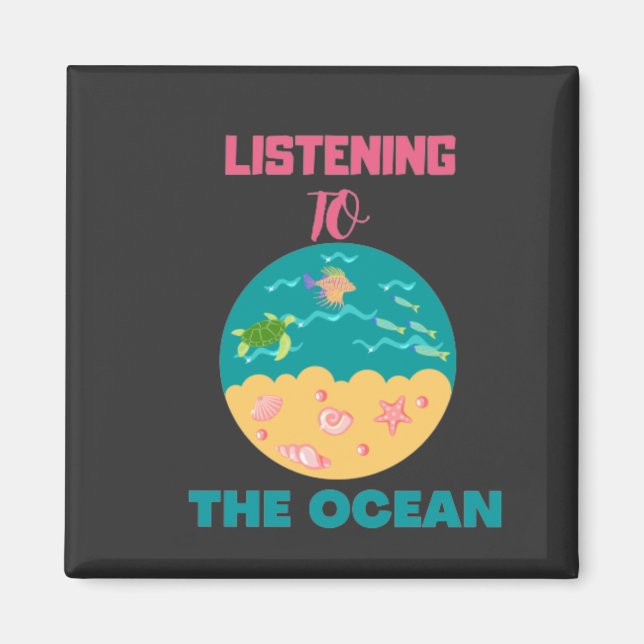 lyssna på havet och slappna av magnet (Framsidan)