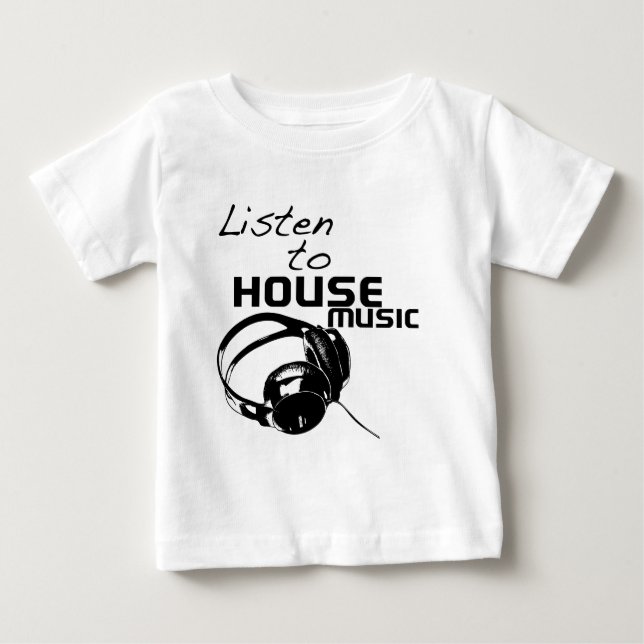 Lyssna på House Music T-shirt (Framsida)