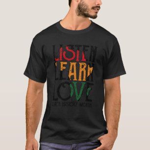 Lyssna på Lär dig Kärlek Afro African Teacher Blac T Shirt