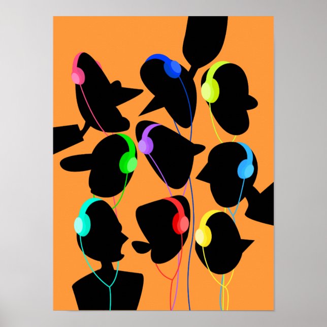 Lyssna på musik Poster (Framsidan)