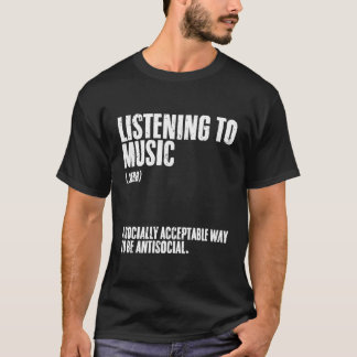 Lyssna på musikdefinition för introduktioner t shirt
