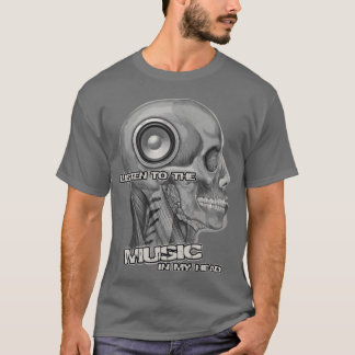 Lyssna på musiken i min huvudljud grafisk design t shirt