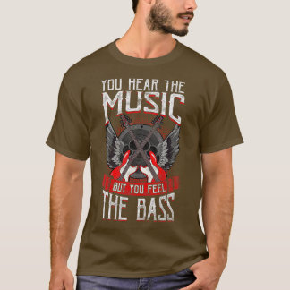 Lyssna på musikkänslan hos Bass Player Bassistance T Shirt