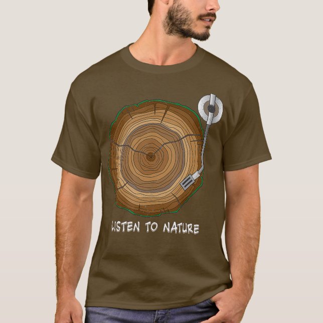 Lyssna på Nature Vinyl Music Gift_1 T Shirt (Framsida)