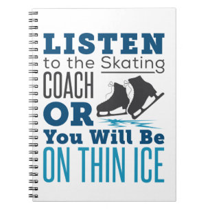 Lyssna på Skating Coach Thin Ice Skating Anteckningsbok