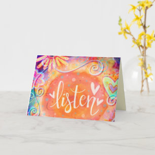 Lyssna på Söt Blommigt Hearts Inspiring Pastel Kort