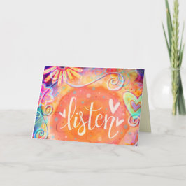 Lyssna på Söt Blommigt Hearts Inspiring Pastel Kort
