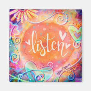 Lyssna på Söt Whimsical Trendig inspirational Magnet