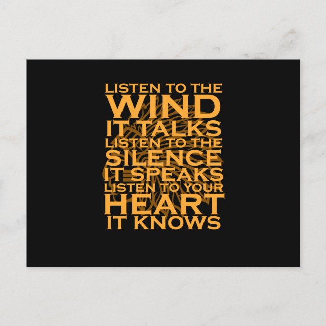 Lyssna på Vindens inbyggda support för amerikanska Inbjudan Vykort (Framsida)