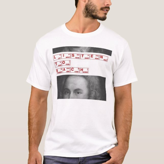 lyssna till bach tee (Framsida)