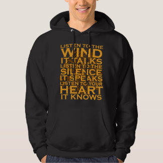 Lyssna till det vindanska indianerdagen Stöd Gra Hoodie