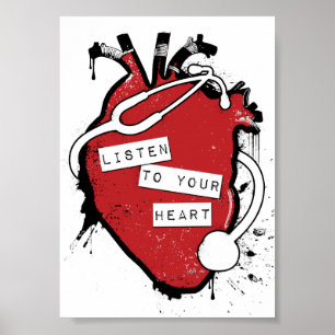 lyssna till din anatomical hjärta poster