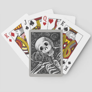 LYSSNA TILL DIN PUMPKIN, SKELETONDÄCK AV KORT CASINOKORT