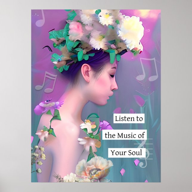 Lyssna till din själs musik | Inspirerande Poster (Framsidan)