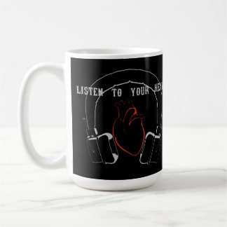 Lyssna till ditt hjärta kaffemugg