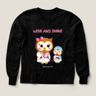 LYSSNA TILL DITT HJÄRTA, svart läkare Uggle Flicka T Shirt