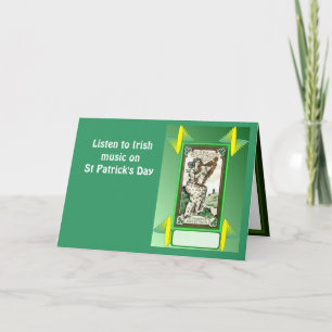 Lyssna till irländsk musik på st patrick's day kort