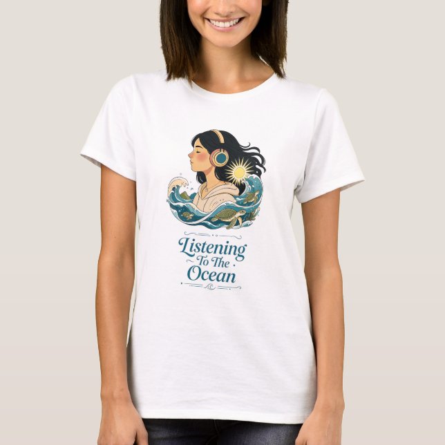 Lyssnar på havet t shirt (Framsida)
