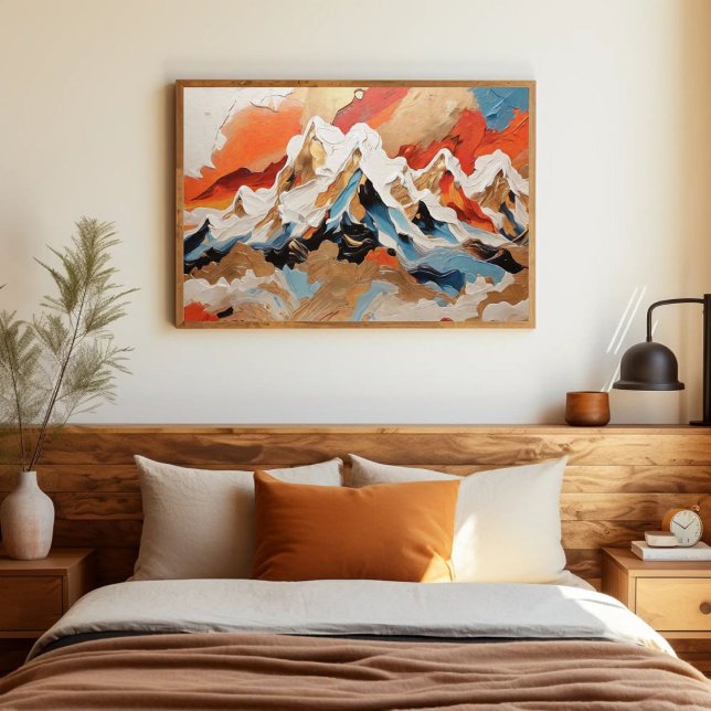 Lyster Abstrakt Alpine Mountain liggande Poster (Skapare uppladdad)
