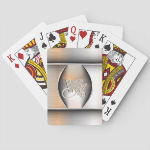 Lyster Borstad Stål Monogram Casinokort