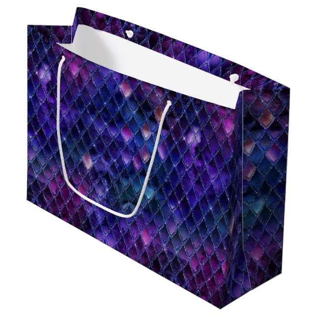 Lyster Lila Ombre & Glitter Fjäll på Drakar (Framsidan Vinklad)