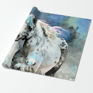 Lystig Appaloosa-sto Vattenfärg Presentpapper