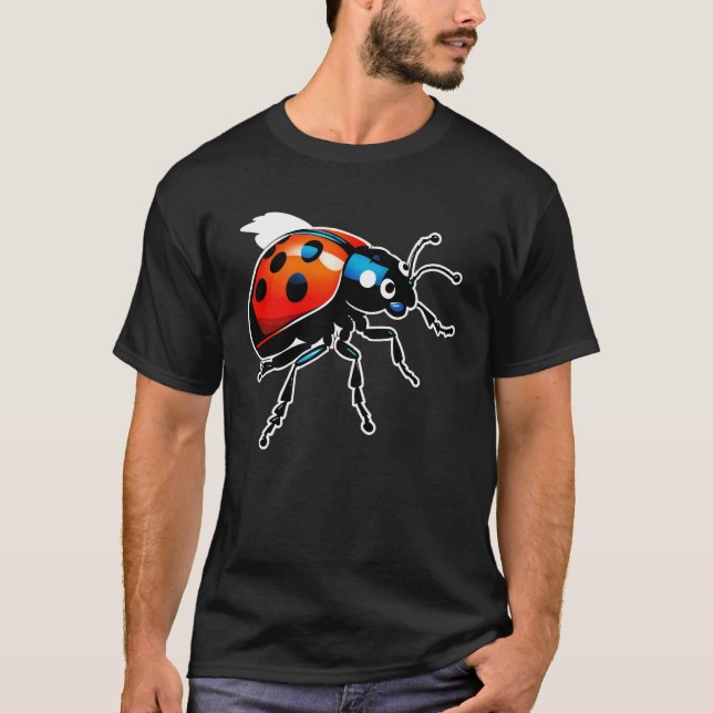 Lystig Nyckelpiga Explosion T Shirt (Framsida)
