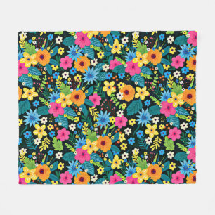 Lystna Ditsy Blommor Blommönster Design-43785 Fleecefilt