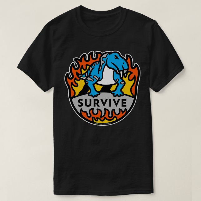 Lystrosaurus Överlever T Shirt (Design framsida)