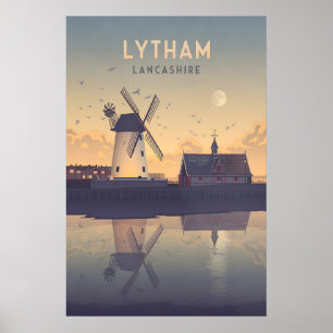 Lytham Lancashire Resemålningaffisch Poster