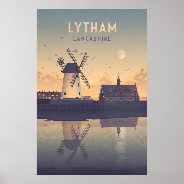 Lytham Lancashire Resemålningaffisch Poster (Framsidan)