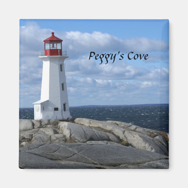 Lythouse på Peggy's Cove Magnet (Framsidan)