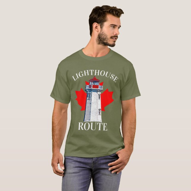 Lythouse route Peggy's cove Nova Scotian 902 T Shirt (Hel framsida)