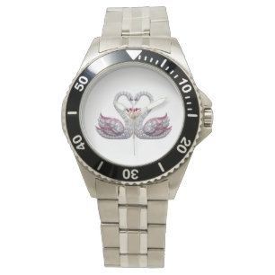 Lyx 3D Diamant [Namn] - Elegant Alla Hjärtans Dag- Armbandsur