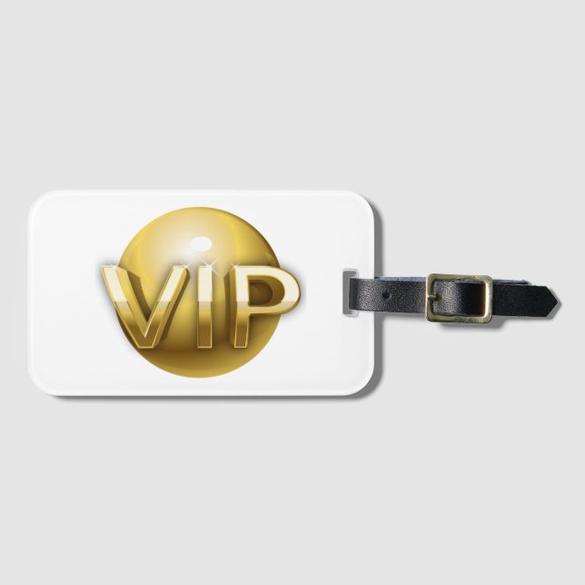Lyx 3D Guld VIP-märke Bagagebricka (Framsida horisontal)