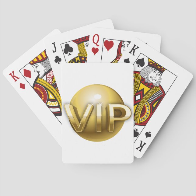 Lyx 3D Guld VIP-märke Casinokort (Baksidan)