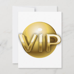 Lyx 3D Guld VIP-märke Inbjudningar