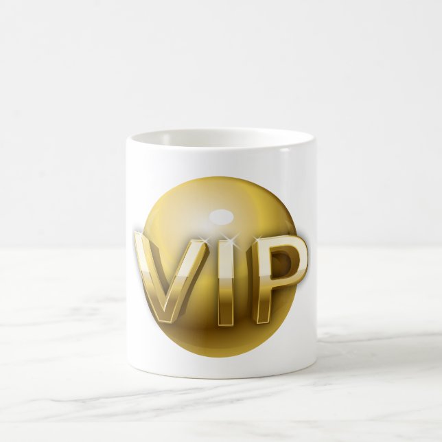 Lyx 3D Guld VIP-märke Kaffemugg (Center)
