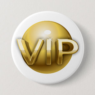 Lyx 3D Guld VIP-märke Knapp