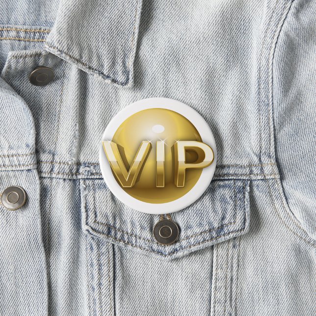 Lyx 3D Guld VIP-märke Knapp (Skapare uppladdad)