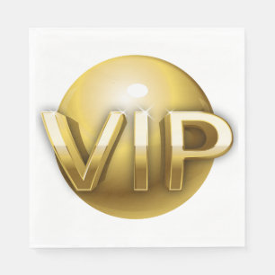 Lyx 3D Guld VIP-märke Pappersservett