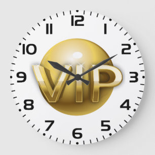 Lyx 3D Guld VIP-märke Stor Klocka