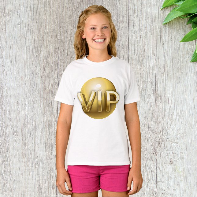 Lyx 3D Guld VIP-märke T Shirt (Skapare uppladdad)