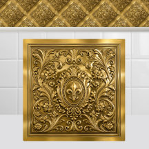 Lyx Antik Guld Fransk Fleur de Lys Regency