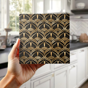 Lyx Art Deco-fläkt Geometriskt mönster#5 ID1196 Kakelplatta